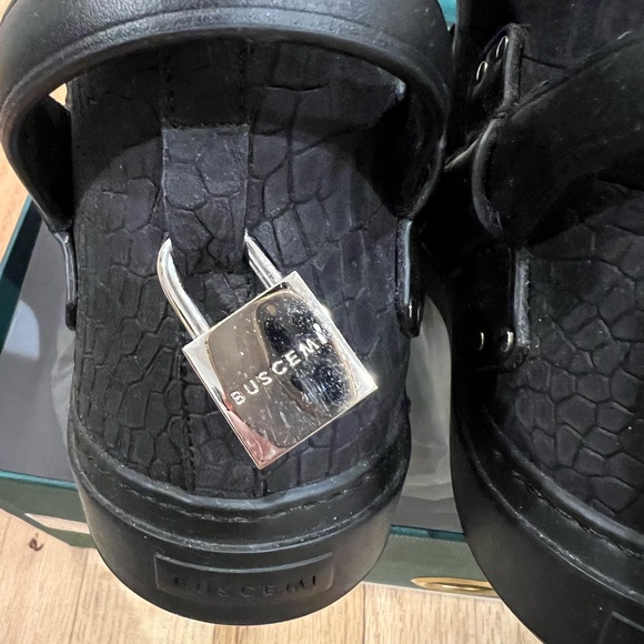 Buscemi 100MM High-Top Clean Nubuck Crocodile effect Trainers - Picture 6 of 10